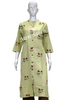 Kurti Set Cotton Floral print Top with Contrast palazzo