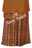 Kurti Set Mud Brown Silk Top with Embroidery and contrast Palazzo