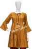 Kurti set Mustard Silk printed Peplum Top with Contrast Dhoti pant