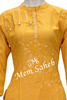 Kurti Set Rayon Yellow Top  with Embroidery having Chikan pant