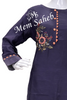 Kurti Set Steel Blue Silk with Pant and Top having hand Embroidery