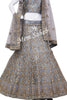 Lehenga Choli Grey Nett semi stitch with  Cords Zari and Stone Work
