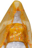 Lehenga Choli Yellow Net Semistitched with all over Contrast Embroidery