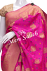 Pattu Saree Magenta Pink Bandhej and Benarasi Weaving