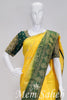 Saree Benarasi Yellow and Green Weaving Border Hand Embroidery pallu