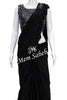 Saree Black drape style with designer Embellished coal black Blouse