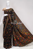 Saree Black with Designer Multi colour Weaving Kashmiri style