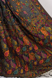 Saree Black with Designer Multi colour Weaving Kashmiri style