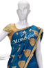 Saree Turquoise Colour Silk with Jhumka Embroidery