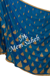 Saree Turquoise Colour Silk with Jhumka Embroidery